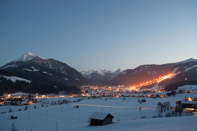 Winternacht in Flachau © Flachau Tourismus